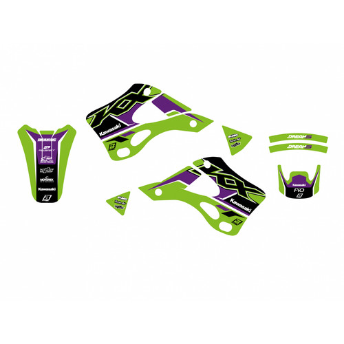 Kit adesivi grafiche kawasaki - adesivi,